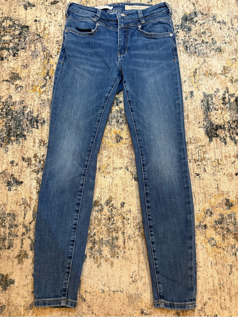 Pilcro Anthropologie High rise skinny blue jeans size 28